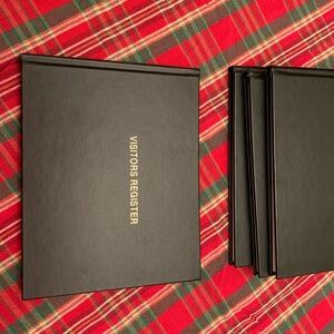 Book-Factory Visitors Register Sign-in Book /Hardcover in Black with Good Print